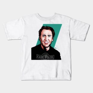 Nicolas Cage - An illustration by Paul Cemmick Kids T-Shirt